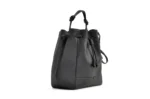 Black Leather Bucket Bag