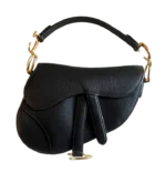 Christian Dior Black Saddle Bag