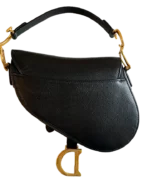 Christian Dior Black Saddle Bag